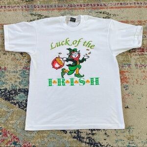 Vintage 90s Luck of the Irish St. Patrick's Day Ireland 1990s Tee Top Tshirt
